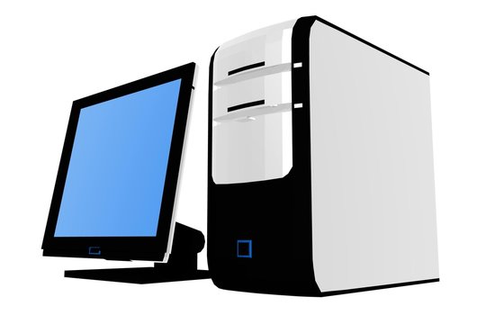 isolated desktop computer i