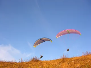 Fotobehang Luchtsport two paraglider