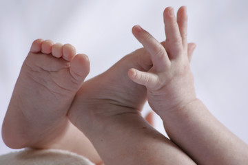 Obraz na płótnie Canvas ręce i nogi dziecka