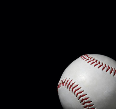 close-up of baseball