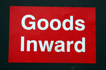 Fototapeta premium goods inward sign 01