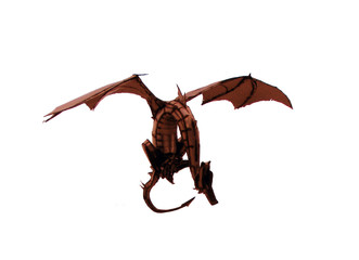Naklejka premium copper flying dragon