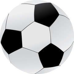 soccer ball illustration, black and white