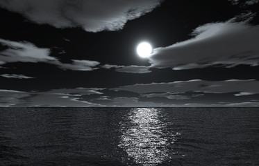 maannacht op zee