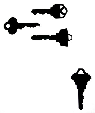 abstract keys in silhouette
