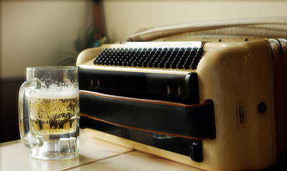 beer and accordian © Duane Keeler