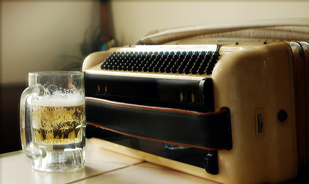 beer and accordian