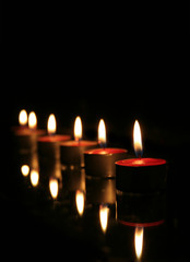 lighted candles