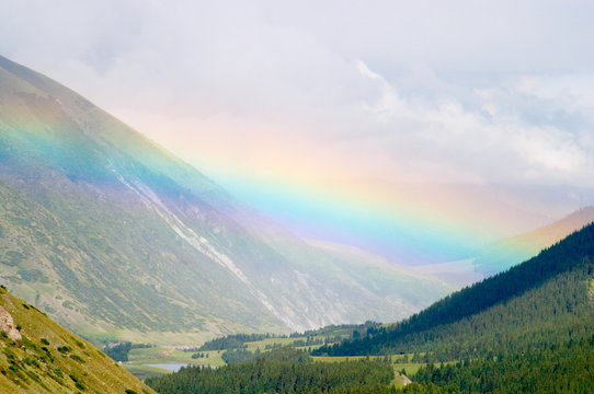 rainbow over the valley