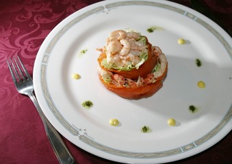 dish from  shrimps