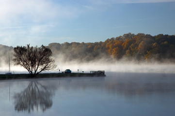 fog on the pier