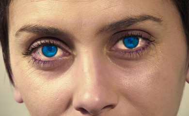 Naklejka premium close - up of blue eyes