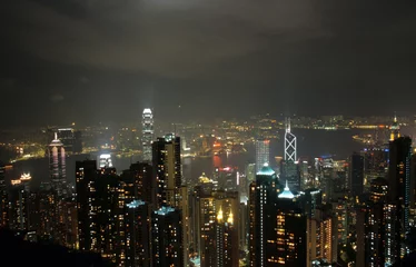Fotobehang hong kong peak view by night 1 © JULOR