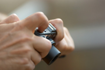 Fototapeta premium hands holding camera