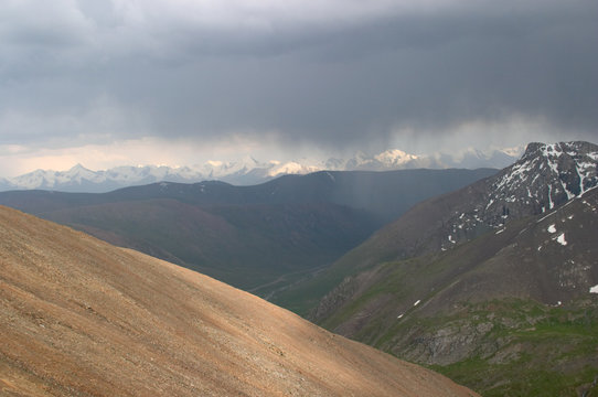 rain over the mountains