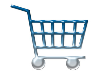 shopping cart 2 isolated