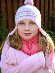 young girl in cold weather