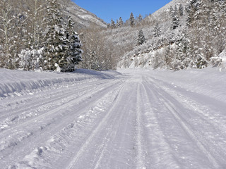 Obraz premium snow road