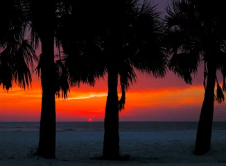 Foto auf Acrylglas Clearwater Strand, Florida clearwater sunset