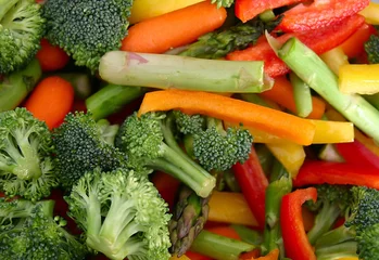 Tableaux sur verre Légumes mixed vegetables