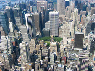 new york city skyscrapers - obrazy, fototapety, plakaty