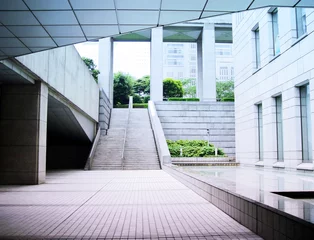 Store enrouleur occultant Escaliers futuristic city