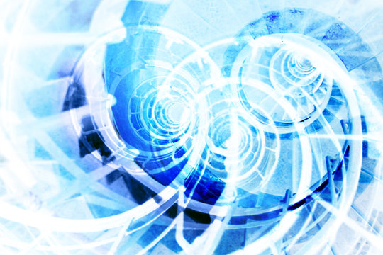 abstract blue spiral background