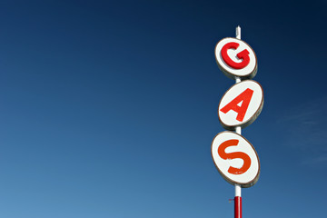 gas sign retro