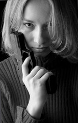 Obraz premium portrait of a dangerous girl