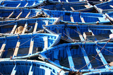 blue boats
