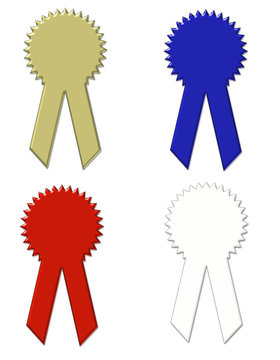 ribbons - awards - clip art with working paths