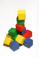 wooden block tower