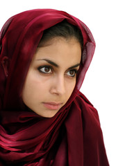 middle eastern beauty in a scarf