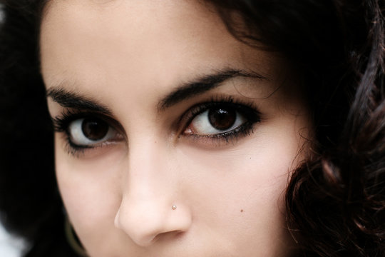 beautiful middle eastern girl close-up