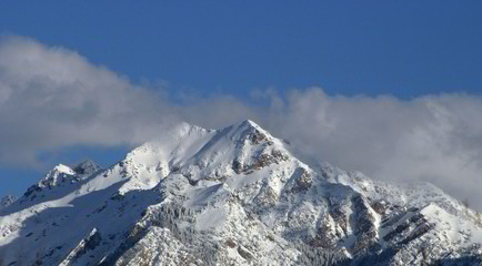 Fototapeta na wymiar cloud, snow, & mountain