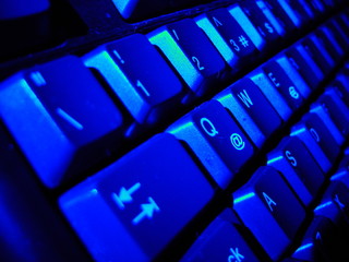 keyboard in blue light  2