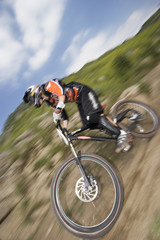 mountain bike racer
