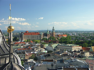 Fototapeta panorama of old town krakow obraz
