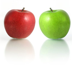 red green apples