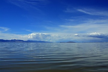 rippled water and big sky