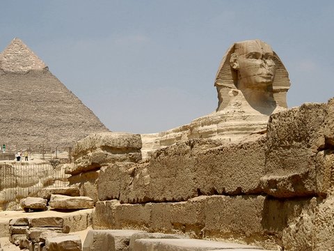 pyramid and sphinx