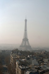 Fototapeta na wymiar paris landscape with eiffel tower, france