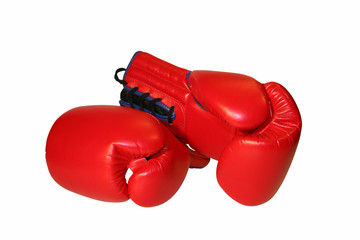 gants de boxe rouges
