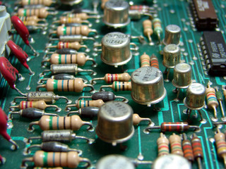 circuit board with components