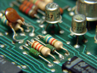 circuit board with components