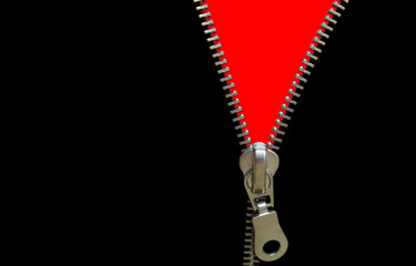 zipper concept. black and red © IndianSummer