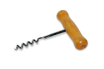 corkscrew on white
