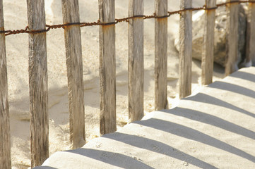 Naklejka premium beach fence