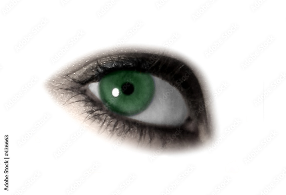 Wall mural abstract green eye