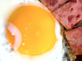 fried eggs with sausage